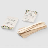 水彩野花結婚式プログラム ハンドファン (組立なし)