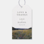 水彩野花花卉草原婚礼 ギフトタグ (裏面)