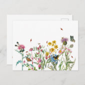 水彩野花虫フローラ春園 シーズンポストカード (正面/裏面)