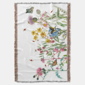 水彩野花虫フローラ春園 スローブランケット (正面縦)