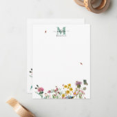 水彩野花虫フローラ春園 ノートカード (正面/裏面インサイチュ)