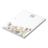 水彩野花虫フローラ春園 ノートパッド (回転)