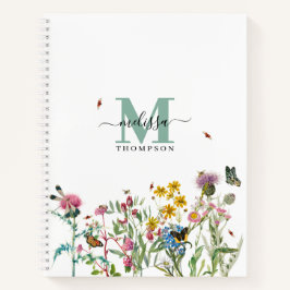 水彩野花虫フローラ春園 ノートブック