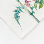 水彩野花虫フローラ春園 フリースブランケット (角)