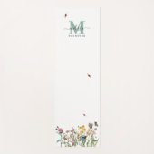 水彩野花虫フローラ春園 ヨガマット (正面)