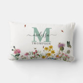 水彩野花虫フローラ春園 ランバークッション (裏面)