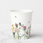 水彩野花虫フローラ春園 紙コップ (左)