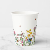水彩野花虫フローラ春園 紙コップ (正面)