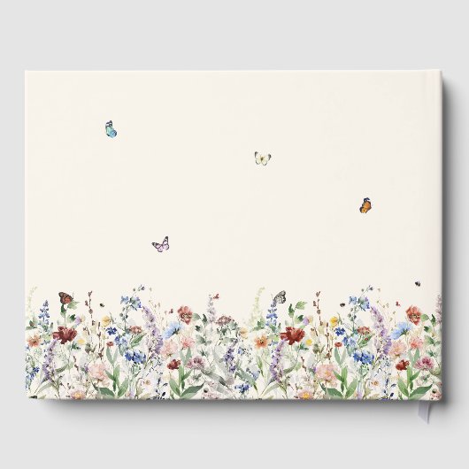 水彩野花記念お祝いの生活 ゲストブック (裏面)