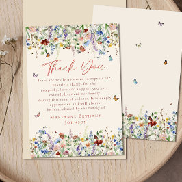 水彩野花記念お祝いの生活 サンキューカード