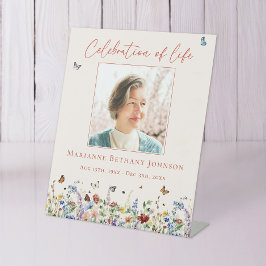 水彩野花記念お祝いの生活 台座サイン