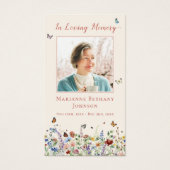 水彩野花記念葬式祈りの言葉カード (正面)