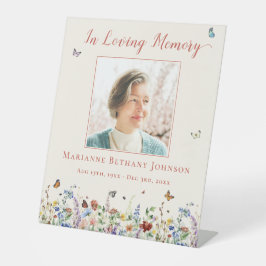 水彩野花記念葬式 台座サイン