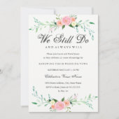 水彩野花願更新記念日 招待状 (正面)