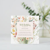 水彩野花50th誕生日パーティー 招待状 (スタンド正面)