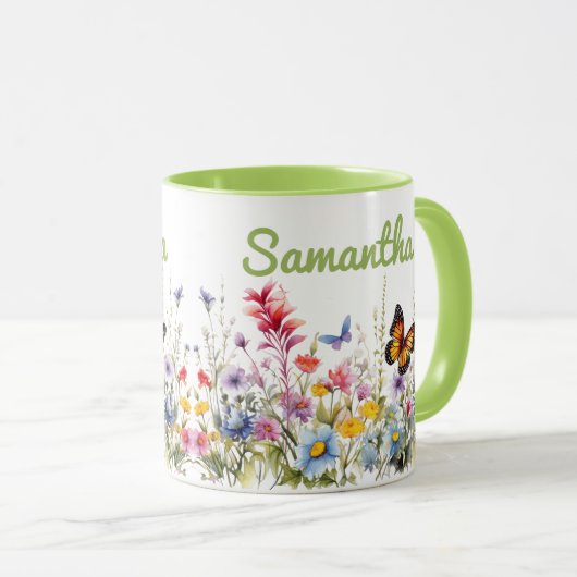 水彩野花 マグカップ (正面右)