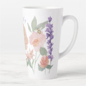 水彩野花・蜂蜜パーソナライズされた蜂 カフェラテマグ (右)