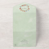 水彩野花rsvp添付結婚全i オールインワン招待状 (外側)