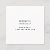 水彩野草とパンジーかわいらしフェミニン スクエア名刺 (裏面)