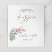 水彩野草とブルーベリー素朴 プレイスカード (外部開封)