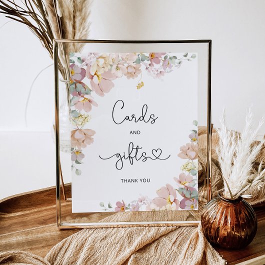 水彩野草のカードとギフトポスター ポスター