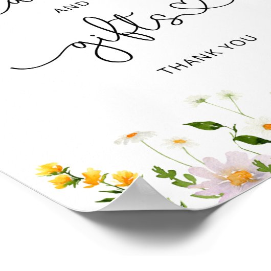 水彩野草のカードとギフトポスター ポスター (角)