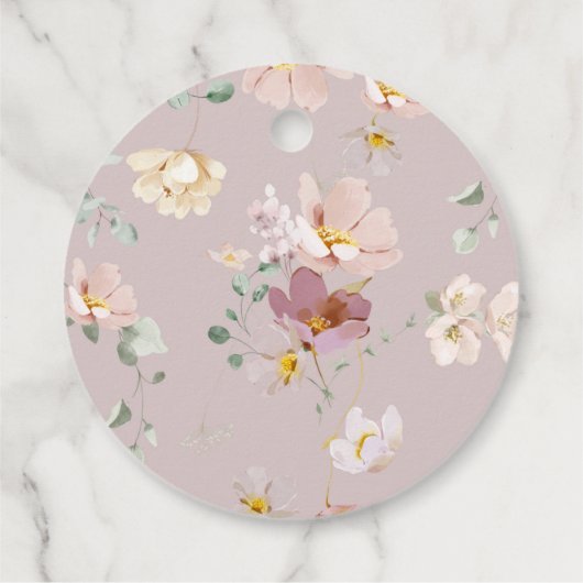 水彩野草の赤ちゃんシャワ感謝していーユー フェイバータグ (裏面)