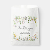 水彩野草の赤ちゃんシャワ感謝していーユー フェイバーバッグ (正面)