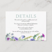 水彩野草ガーランド春の結婚式 エンクロージャーカード (正面)