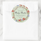 水彩野草リース体バタークラシックr ラウンドシール (バッグ)