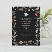 水彩野草写真卒業招待状 招待状 (スタンド正面)