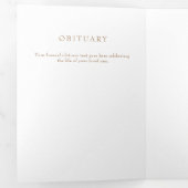 水彩野草写真葬式プログラム 三つ折り招待状 (内部最初)