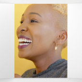 水彩野草写真葬式プログラム 三つ折り招待状 (内部中)