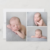 水彩野草写真誕生のお知らせ 案内状 (裏面)