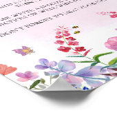 水彩野草初誕生日タイムカプセル ポスター (角)