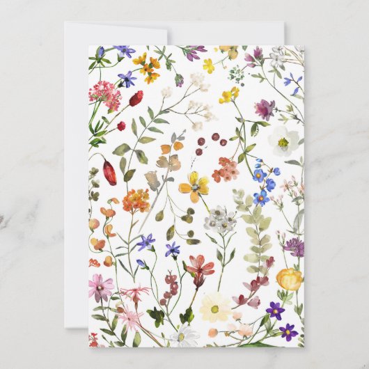 水彩野草卒業パーティー 招待状 (裏面)