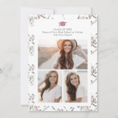 水彩野草卒業パーティー 招待状 (裏面)