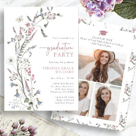 水彩野草卒業パーティー 招待状