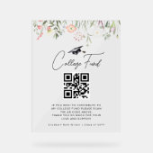 水彩野草卒業大学基金 アクリルサイン (正面)