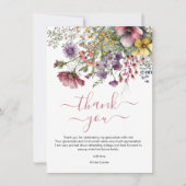 水彩野草卒業 サンキューカード (正面)