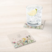 水彩野草園&昆虫結婚ズ スクエアペーパーコースター (インサイチュ)