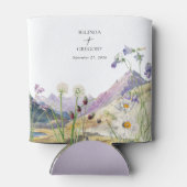 水彩野草山結婚式の引き出物 缶クーラー (裏面)