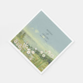 水彩野草山風景結婚ズ スタンダードランチョンナプキン (角)