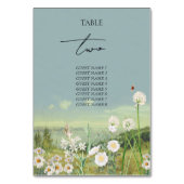 水彩野草山風景結婚ズ テーブルナンバー (裏面)