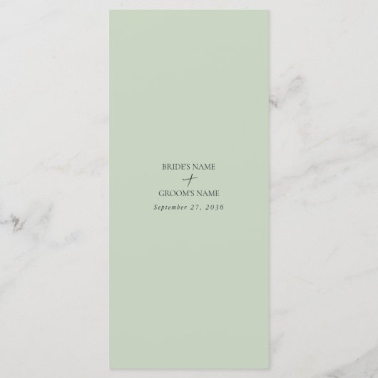 水彩野草山風景結婚ズ メニュー (裏面)