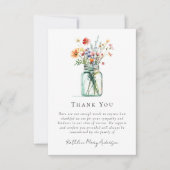 水彩野草悔やみや弔慰葬儀 サンキューカード (正面)