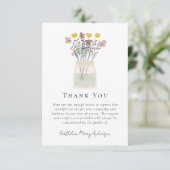 水彩野草悔やみや弔慰葬儀 サンキューカード (スタンド正面)
