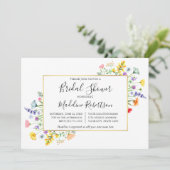 水彩野草書道ブライダルシャワー 招待状 (スタンド正面)