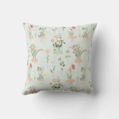 水彩野草植物模様 クッション (裏面)