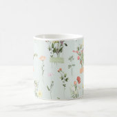 水彩野草植物模様 コーヒーマグカップ (中央)